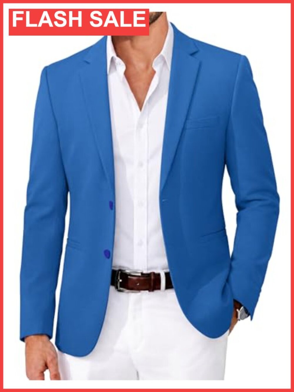 Men's Slim Fit Two Button Knit Sport Coat Casual Blazer